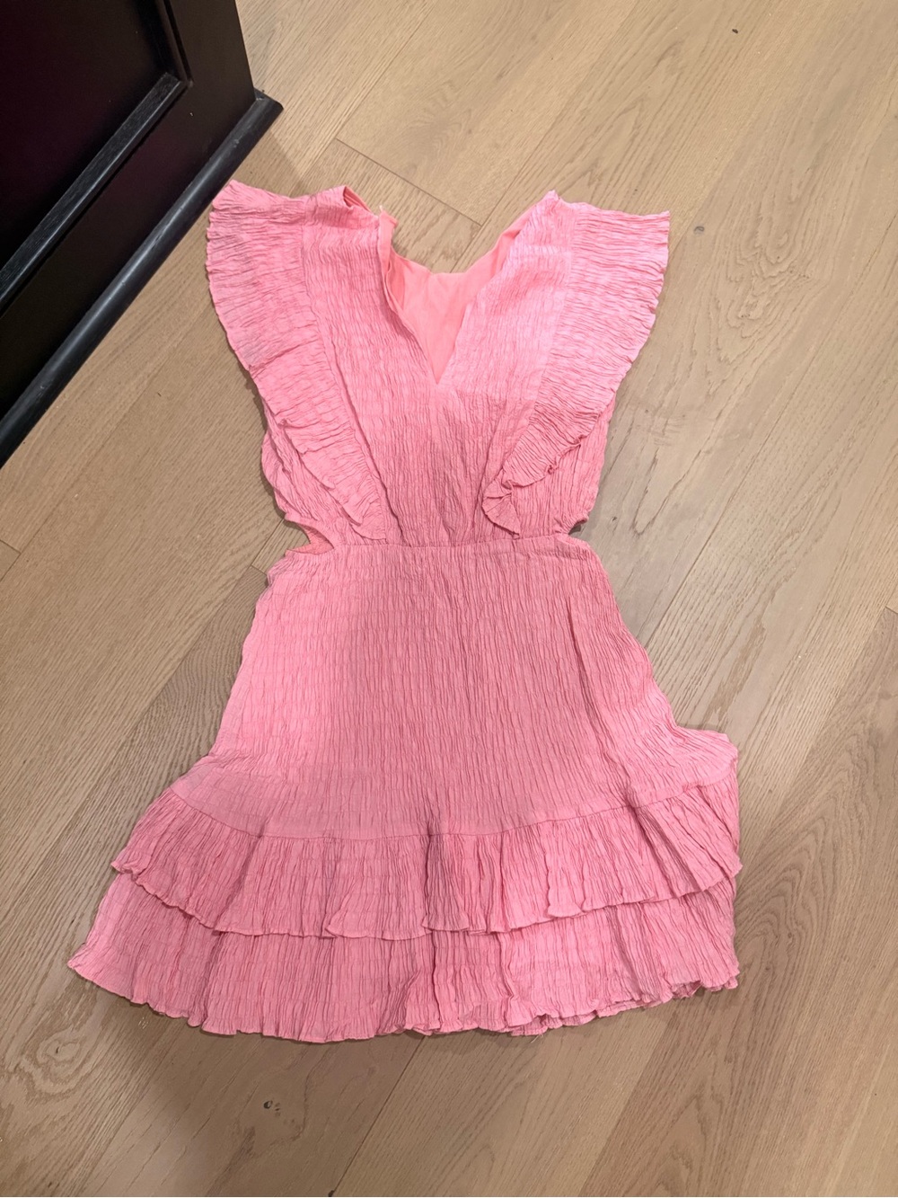 Pink Ruffled Mini Dress - Picture 2 of 3